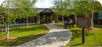 main entrance into Mt. Ascutney Hospital and Health Center
