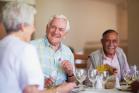 Seniors at a community meal