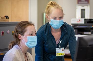 Dartmouth Health nurses at computer