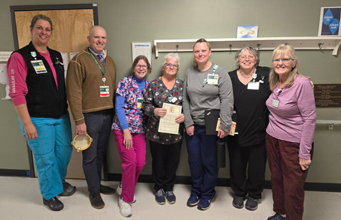 Alesia "Lisa" Silver and fellow staff at Mt Ascutney Hospital and Health Center