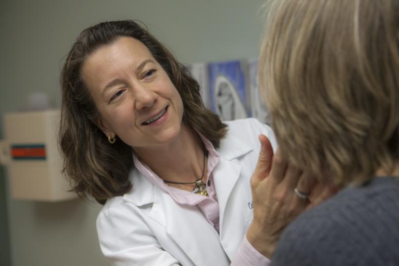 Mt. Ascutney provider examining a patient